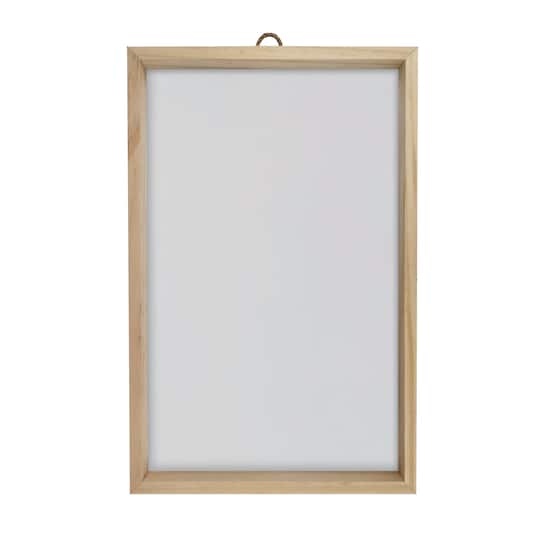 11" x 17" White Plaque with Unfinished Frame by Make Market®